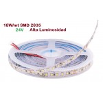 Tira LED 5 mts Flexible 24V 90W 600 Led SMD 2835 IP20 Alta Luminosidad Tira LED 5 mts Flexible 24V 90W 600 Led SMD 2835 IP20 Alta Luminosidad
